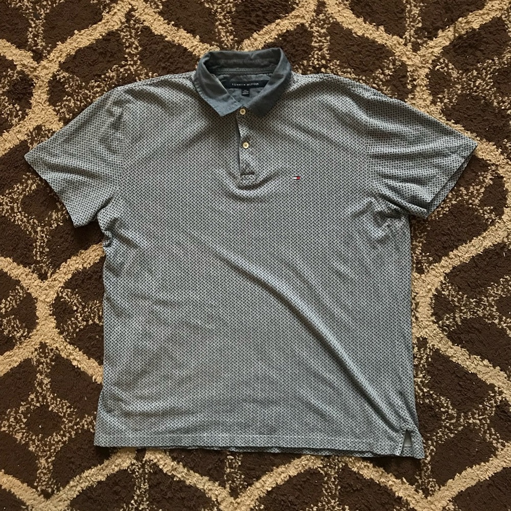 Tommy Hilfiger Blue Short Sleeve Polo Shirt XXL